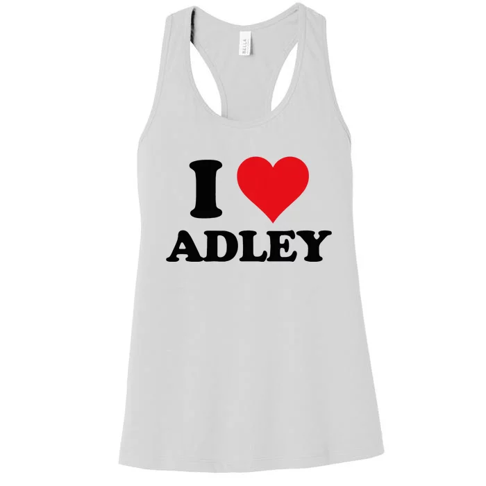 I Heart Adley First Name I Love Personalized Stuff Women's Racerback Tank