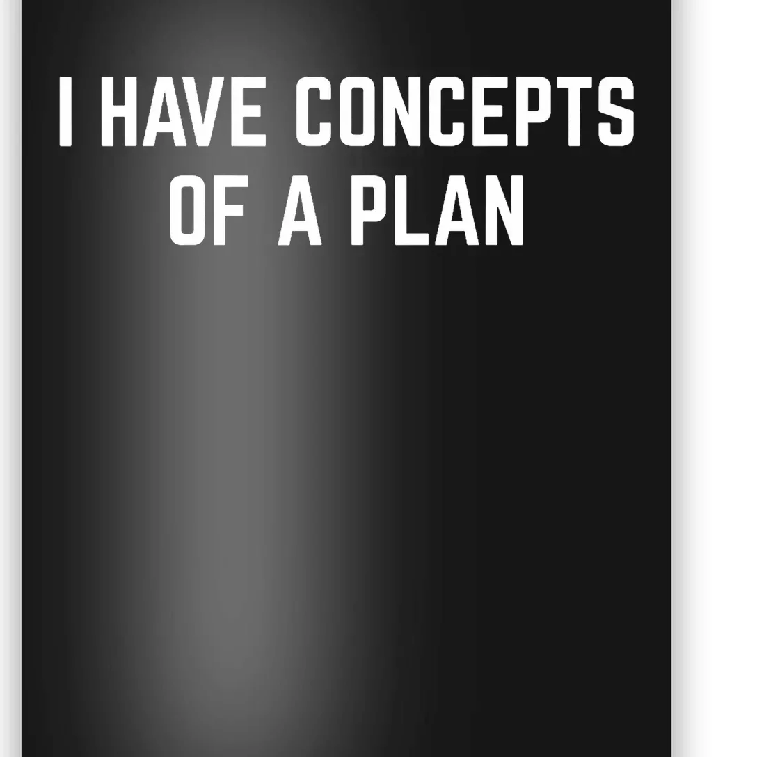 I Have A Concept Of A Plan Poster