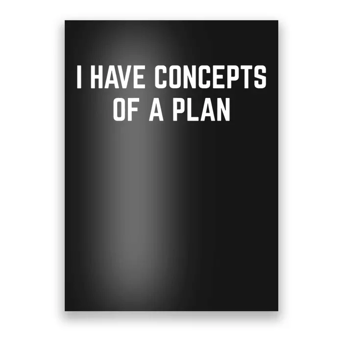 I Have A Concept Of A Plan Poster