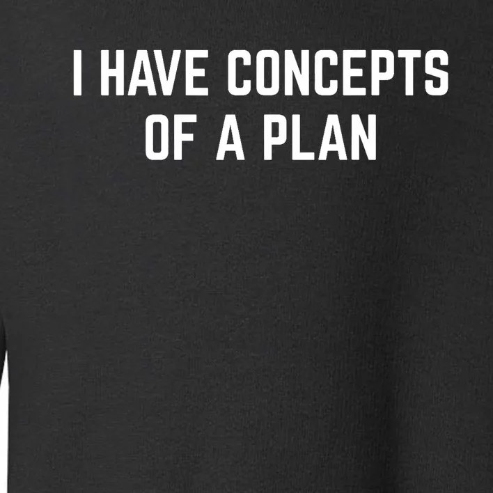 I Have A Concept Of A Plan Toddler Sweatshirt