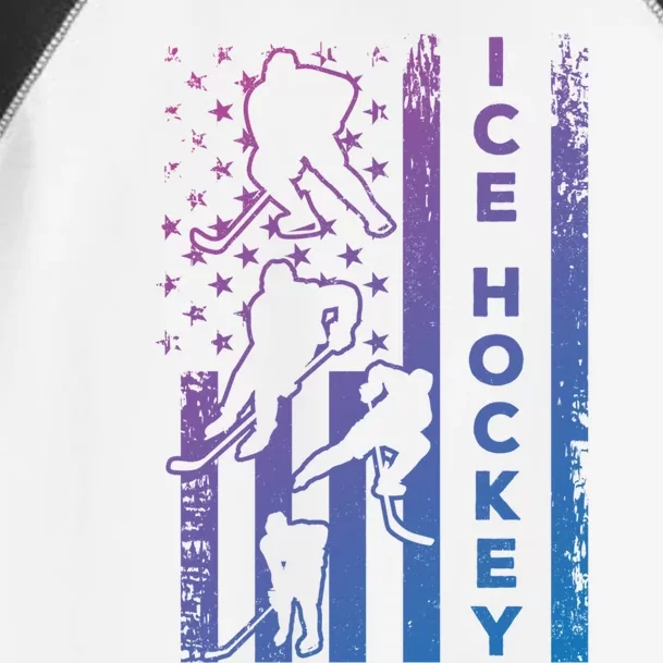 Ice Hockey America Flag I Ice Hockey Player Ice Hockey Flag Gift Toddler Fine Jersey T-Shirt