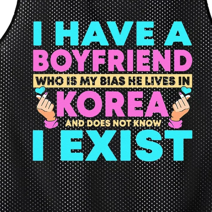 I Have A Boyfriend Who Is My Bias Korean Kdrama Kpop Lover Mesh Reversible Basketball Jersey Tank