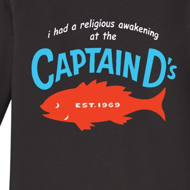 I Had A Religious Awakening At The Captain Ds Est 1969 Baby Long Sleeve Bodysuit