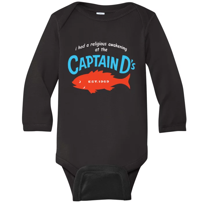 I Had A Religious Awakening At The Captain Ds Est 1969 Baby Long Sleeve Bodysuit