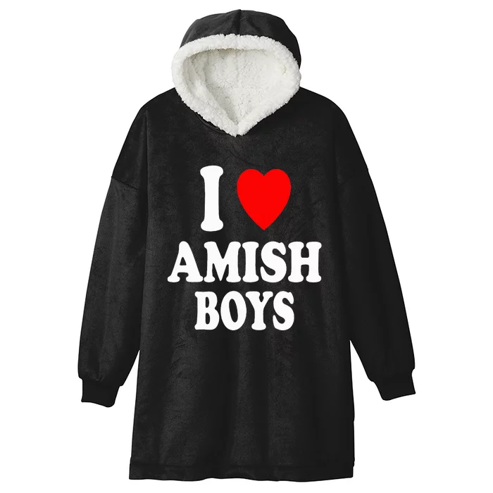 I Heart Amish Attraction Handsome Hot Sexy Hooded Wearable Blanket