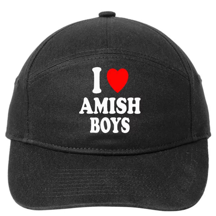 I Heart Amish Attraction Handsome Hot Sexy 7-Panel Snapback Hat