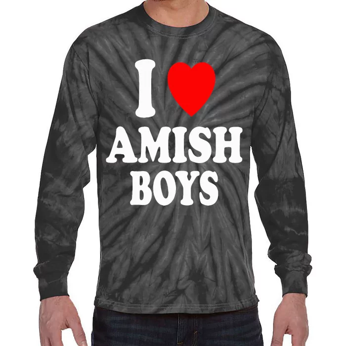 I Heart Amish Attraction Handsome Hot Sexy Tie-Dye Long Sleeve Shirt