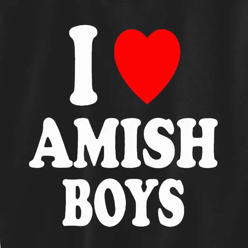 I Heart Amish Attraction Handsome Hot Sexy Kids Sweatshirt