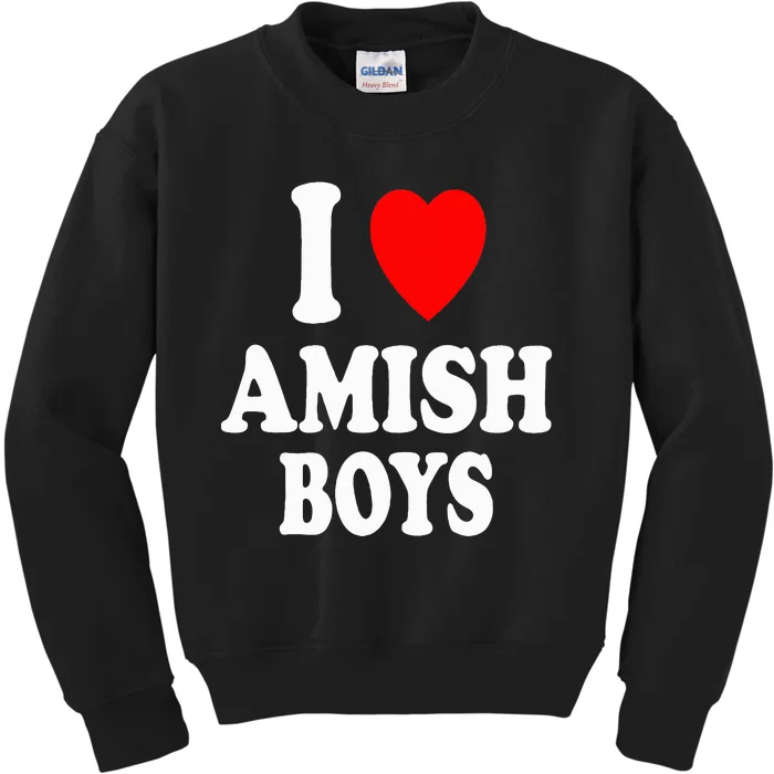 I Heart Amish Attraction Handsome Hot Sexy Kids Sweatshirt