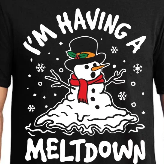 Im Having A Meltdown Winter Funny Snowman Pajama Set