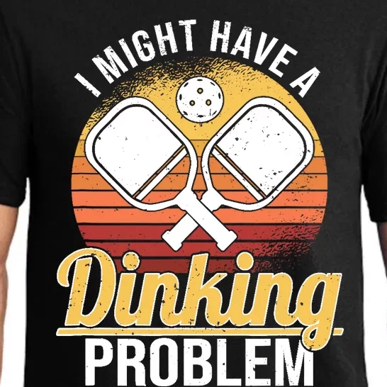 I Have A Dinking Problem Funny Pickleball Player Retro Pajama Set