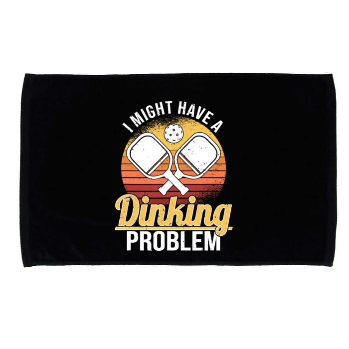 I Have A Dinking Problem Funny Pickleball Player Retro Microfiber Hand Towel