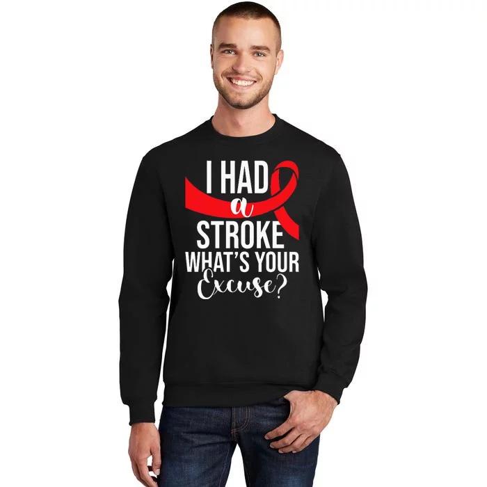 I Had A Stroke Stroke Survivor Red Awareness Ribbon Sweatshirt