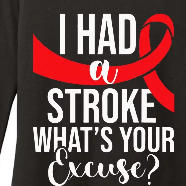 I Had A Stroke Stroke Survivor Red Awareness Ribbon Womens CVC Long Sleeve Shirt