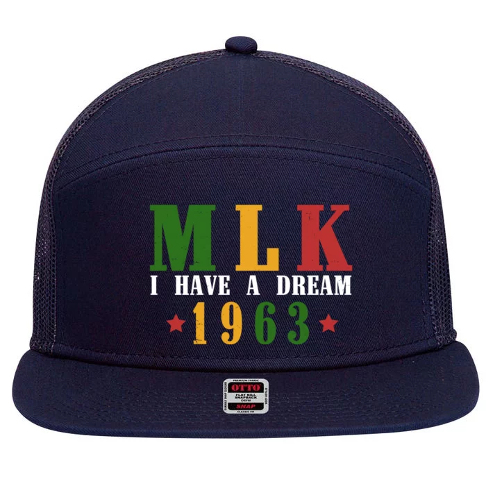 I Have A Dream Mlk Day 1963 7 Panel Mesh Trucker Snapback Hat