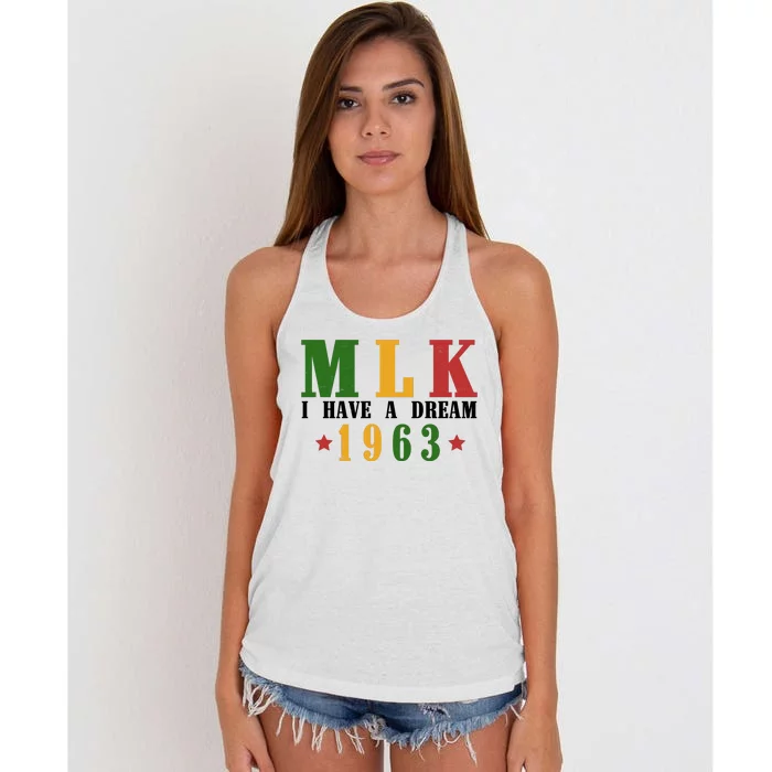 I Have A Dream Mlk Day 1963 Women's Knotted Racerback Tank