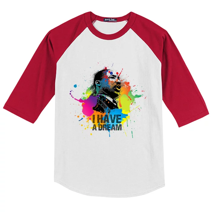 I Have A Dream MLK Day Martin Luther King Jr. Day Design Kids Colorblock Raglan Jersey