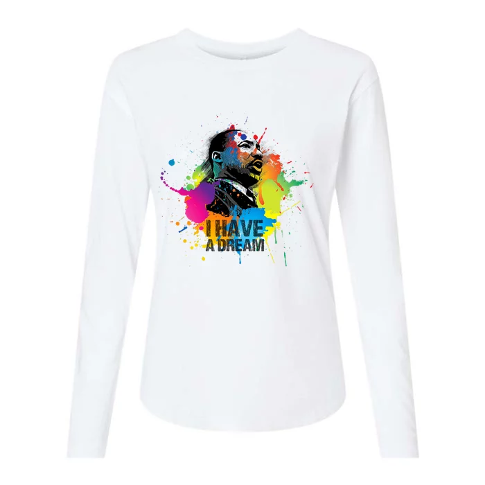 I Have A Dream MLK Day Martin Luther King Jr. Day Design Womens Cotton Relaxed Long Sleeve T-Shirt