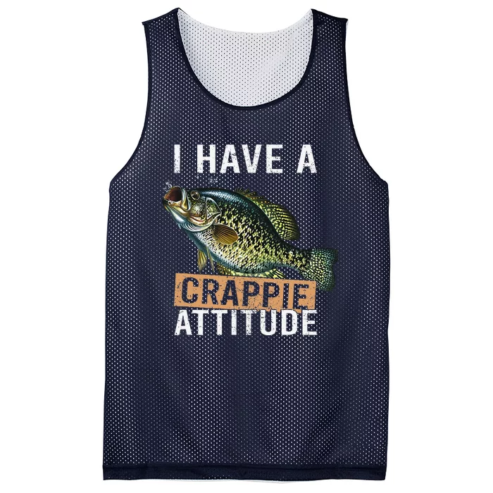 I Have A Crappie Attitude Fishing Mesh Reversible Basketball Jersey Tank