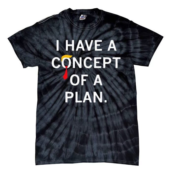 I Have A Concept Of A Plan Funny Trump 2024 Election Tie-Dye T-Shirt