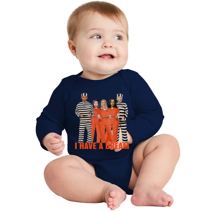 I Have A Dream Funny Baby Long Sleeve Bodysuit