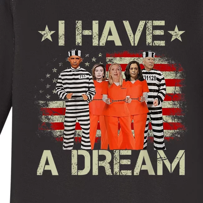 I Have A Dream Funny Biden Baby Long Sleeve Bodysuit