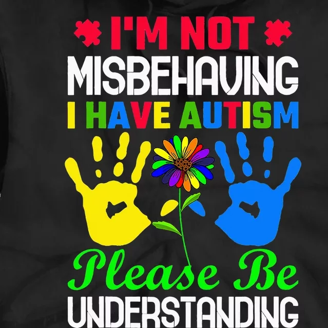 I Have Autism Puzzle Autism Awareness Tie Dye Hoodie