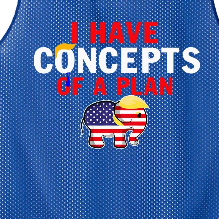 I Have A Concept Of A Plan Trump Harris Mesh Reversible Basketball Jersey Tank