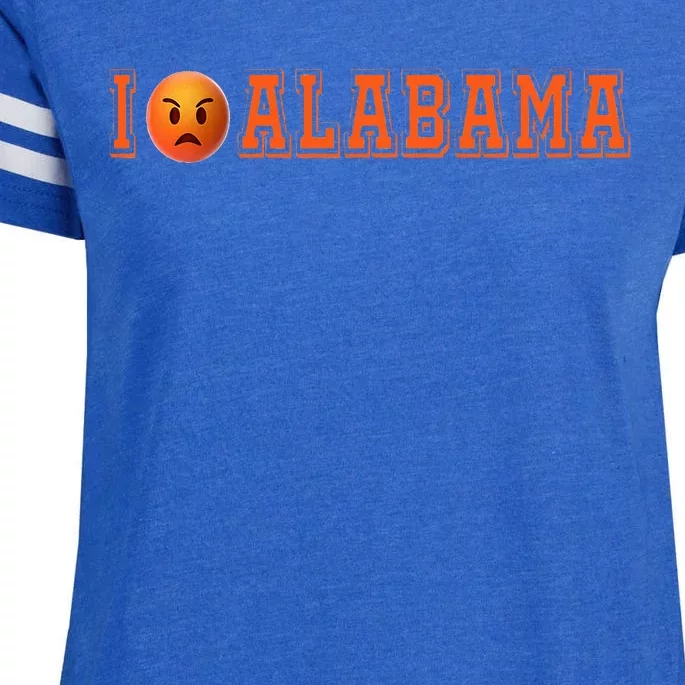 I Hate Alabama Blue And Orange Sports Fan Enza Ladies Jersey Football T-Shirt