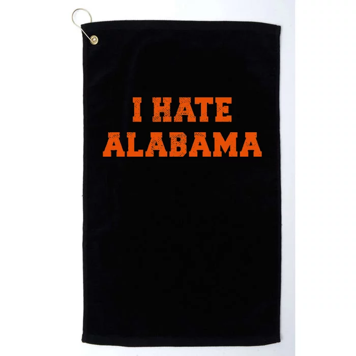 I Hate Alabama Orange And Blue Sports Fan Tailgating Platinum Collection Golf Towel