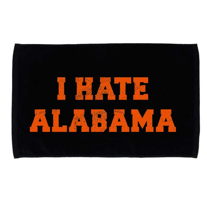 I Hate Alabama Orange And Blue Sports Fan Tailgating Microfiber Hand Towel