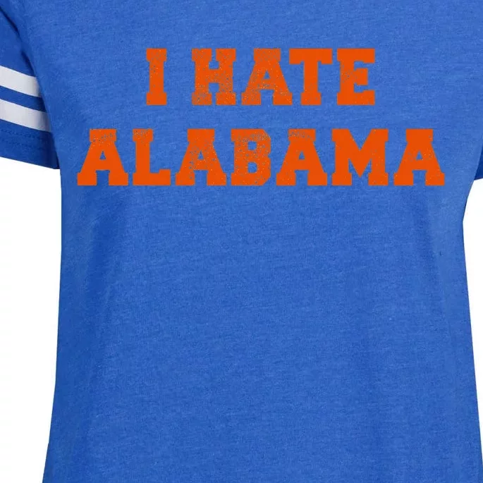 I Hate Alabama Orange And Blue Sports Fan Tailgating Enza Ladies Jersey Football T-Shirt