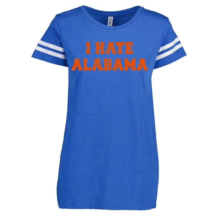 I Hate Alabama Orange And Blue Sports Fan Tailgating Enza Ladies Jersey Football T-Shirt