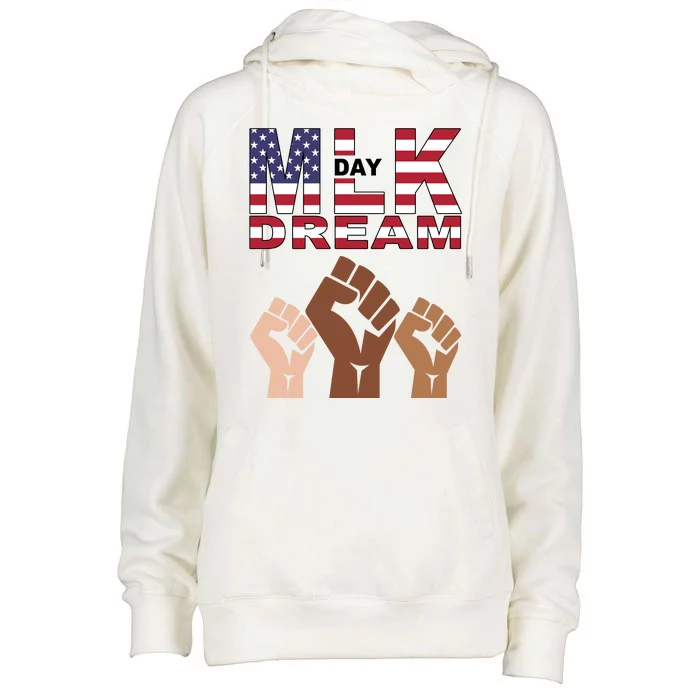 I Have A Dream Mlk Day Fist Up Womens Funnel Neck Pullover Hood