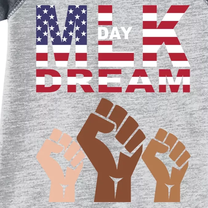 I Have A Dream Mlk Day Fist Up Infant Baby Jersey Bodysuit