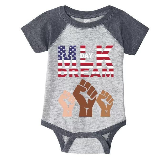 I Have A Dream Mlk Day Fist Up Infant Baby Jersey Bodysuit