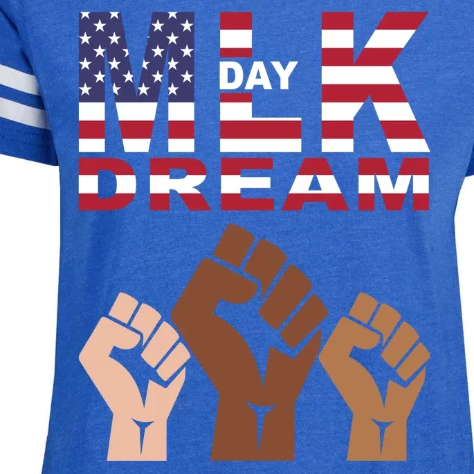 I Have A Dream Mlk Day Fist Up Enza Ladies Jersey Football T-Shirt