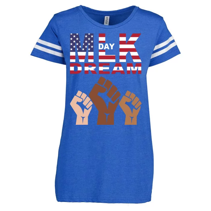 I Have A Dream Mlk Day Fist Up Enza Ladies Jersey Football T-Shirt