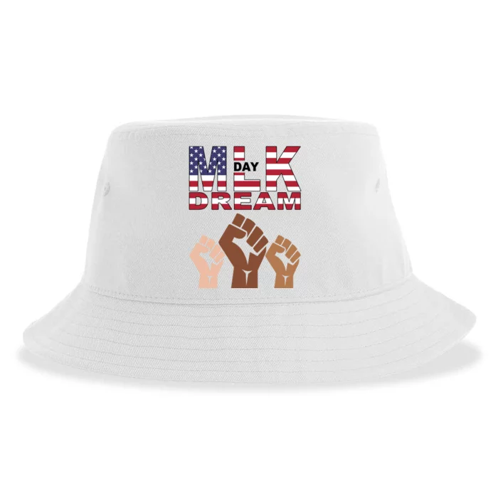 I Have A Dream Mlk Day Fist Up Sustainable Bucket Hat