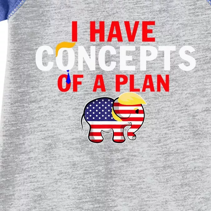 I Have A Concept Of A Plan Trump Harris Infant Baby Jersey Bodysuit