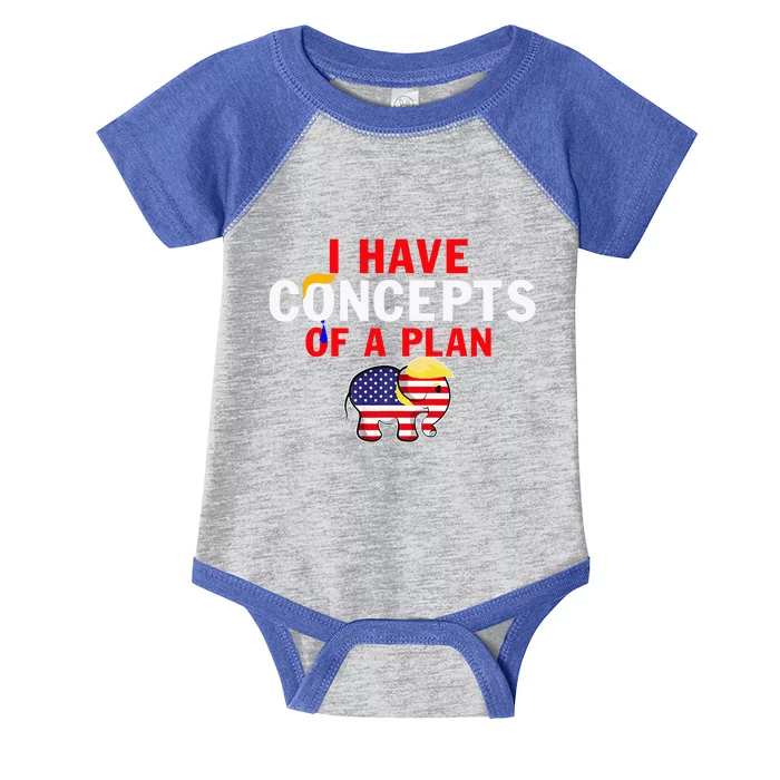 I Have A Concept Of A Plan Trump Harris Infant Baby Jersey Bodysuit