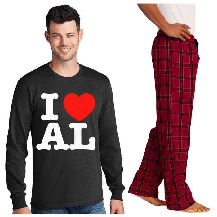 I Heart Alabama Love Long Sleeve Pajama Set