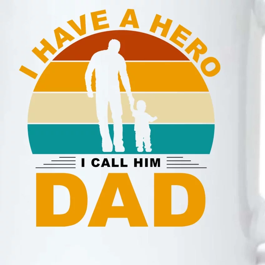 I Have A Hero I Call Him Dad Retro Sunset Black Color Changing Mug