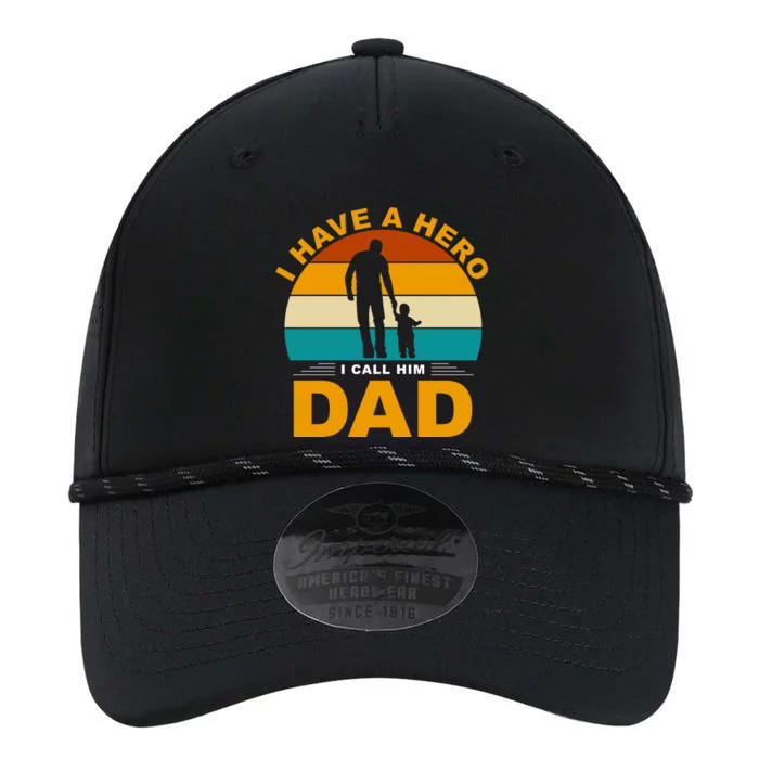 I Have A Hero I Call Him Dad Retro Sunset Performance The Dyno Cap