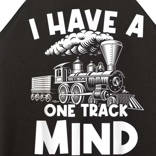 I Have A One Track Mind Trains Locomotive Engineer Women’s Perfect Tri Rocker Tank