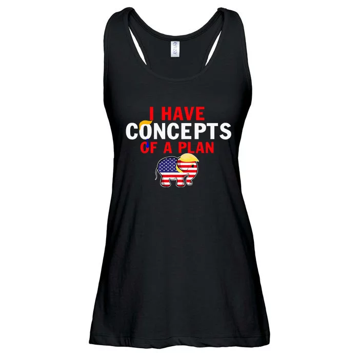 I Have A Concept Of A Plan Funny Trump Harris Ladies Essential Flowy Tank