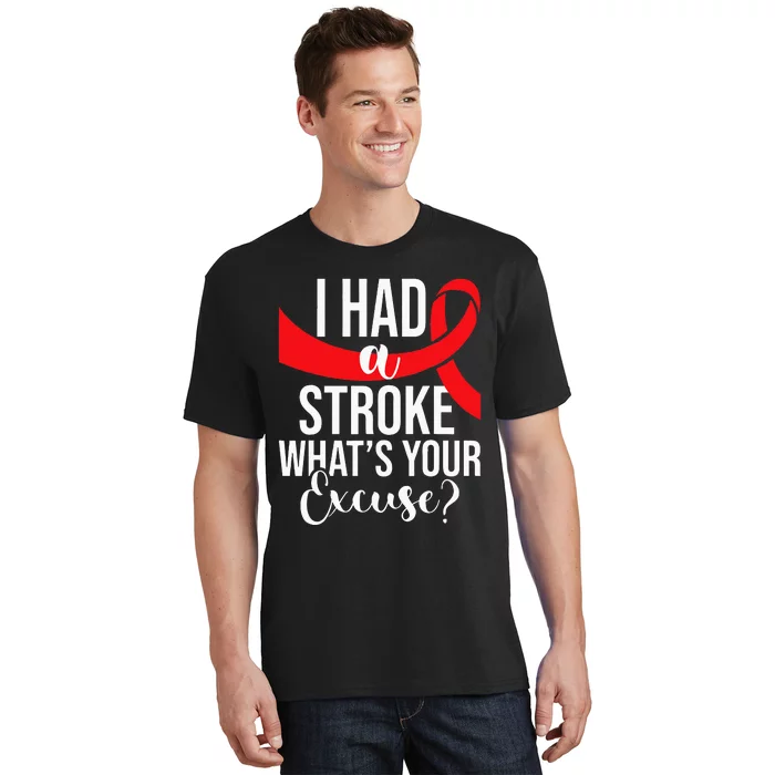 I Had A Stroke Stroke Survivor Red Awareness Ribbon T-Shirt