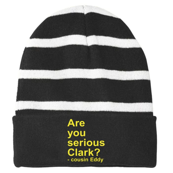 Iowa Hawks Are You Seriou Clark Striped Beanie with Solid Band