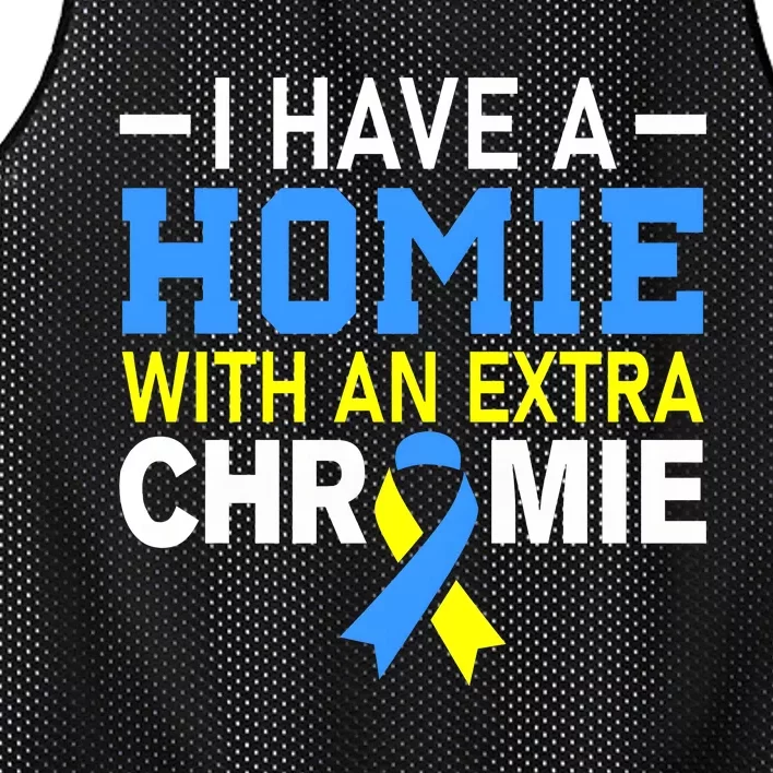 I Have A Homie With An Extra Chromie Down Syndrome Awareness Mesh Reversible Basketball Jersey Tank