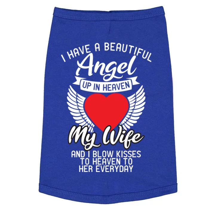 I Have A Beautiful Angel Up In Heaven My Wife Memorial Day Gift Doggie Tank